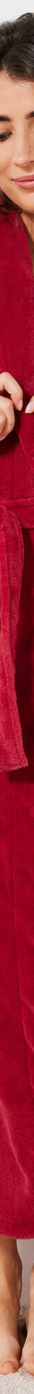 Peignoir polaire toucher peluche manches longues, longueur 130 cm (cerise) Peignoir polaire toucher peluche manches longues, longueur 130 cm (cerise)